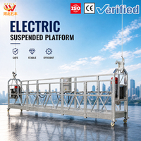 Plateforme suspendue à câble avec palan électrique ZLP630 6m en acier Q235 galvanisé à chaud pour la décoration de façades en hauteur