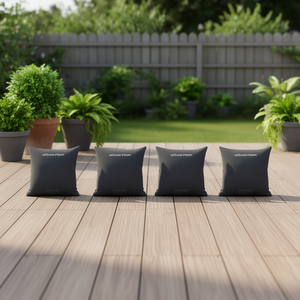 Coussins de chaise d'extérieur anthracite 15,7x15,7x2,8 pouces en tissu Oxford résistant à l'eau pour patio et jardin - Product Image 2