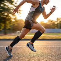 Manchon de compression antidérapant en silicone pour mollet, protège-tibias respirant pour la course, le cyclisme, le football, le basketball, impression personnalisée