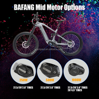 Vélo électrique à suspension intégrale Bafang M600 M620 Mid Drive M510 Ebike 250W 500W 1000W VTT électrique à cadre en carbone
