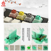 Interrupteur linéaire BOX gris mat ancien avec boîtier transparent en PC, minimaliste, personnalisé, Guangdong, pour clavier au design chinois