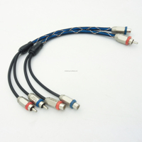 Câble audio vidéo de voiture alpine Hifi un pantalon de fil de haut-parleur xlr bottes y séparateur 1 mâle à 2 femelle ou 1 femelle à 2 mâle Y rca cabl