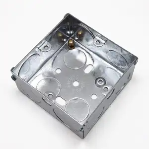 गर्म BS4662 3 ''वर्ग स्टील विद्युत एकल गिरोह आउटलेट बॉक्स धातु बॉक्स