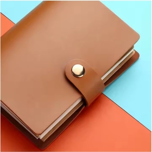 Usine en gros mode Portable bouton de poche en cuir PU A7 cahier de papier pour journal Journal bureau cadeau affaires - Product Image 5