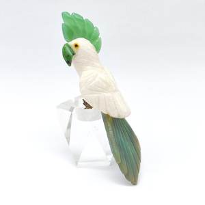 Ruby Zoisite/Calcita Blanca/Crisoprasa, talla L, talla de pájaro lorico, BJ2649 - Product Image 1