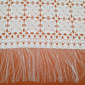 Tissu en dentelle florale brodée en soie de lait à paillettes, soluble dans l'eau, élégant applique de mariée pour robes de mariée - Product Image 2