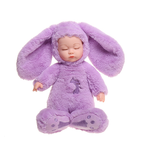 Muñeca de peluche de <span class=keywords><strong>ojos</strong></span> <span class=keywords><strong>cerrados</strong></span> de 35 cm para niños, muñeco de bebé de felpa de conejo, precio barato - Product Image 2
