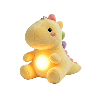 Coussin en peluche dinosaure lumineux sans danger et non toxique, tissu lumineux personnalisé sans batterie, veilleuse douce pour apaiser la peur des enfants - Product Image 1