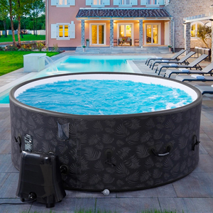 Naiya Bain à remous rond de grande taille Vente en gros Intérieur portable Massage à bulles d'air Spa paresseux Bain à remous <span class=keywords><strong>gonflable</strong></span> extérieur pour 2 4 6 personnes - Product Image 5