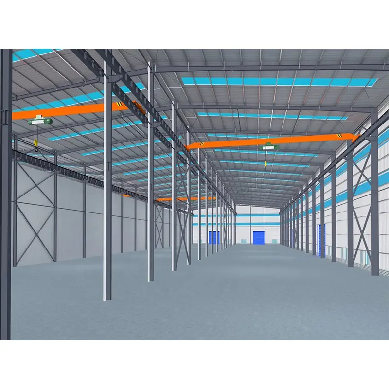 Bâtiment industrielle en acier multi-niveaux, Design gratuit de l'usine, pré-assemblée, Construction de bureau