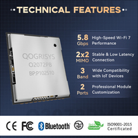 Módulo Combinado O2072PB WiFi 7 y BT 5.4, Tri-Banda 802.11be 2.4/5/6GHz 2x2 MIMO, Interfaz PCIe, IoT Inalámbrico Industrial Integrado