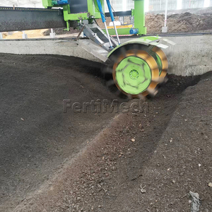 Équipement de retournement de compost industriel à roues pour engrais organique de bétail et volaille, à fermentation aérobique, pour fumier de vache et de mouton, avec moteur - Product Image 6