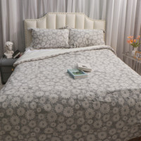 Courtepointes à motifs brodés gris personnalisés avec coton confort thermique classique floral épais de haute qualité
