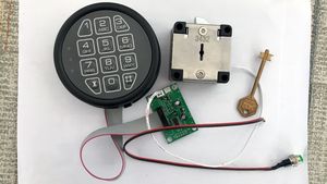 Nuevos tipos con cerradura de emergencia LS-019 diferentes configuraciones redondo de la Lámpara electrónica de cerradura de combinación con cifrado para caja - Product Image 5