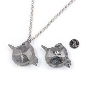 Game Love and Deepspace Red Gem <span class=keywords><strong>Badge</strong></span> Sylus Crow Cosplay Necklace - Product Image 4