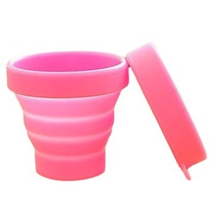 Gobelet pliable en silicone couleur bonbon pour voyage, sport en plein air, publicitaire, télescopique, pour bain de bouche - Product Image 1