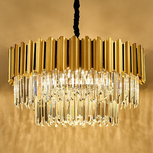 JYLIGHTING Modern Gold-plated Round Iron <strong>Chandelier</strong> K9 Crystals <strong>Chandelier</strong> - Product Image 3
