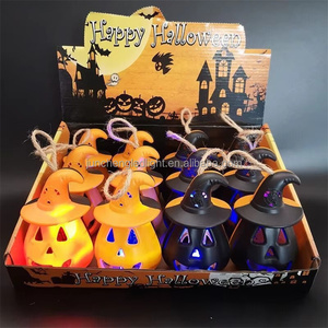 Décoration d'horreur portable : Guirlande lumineuse LED citrouille, accessoires de décoration de lieu, lampe LED citrouille d'Halloween - Product Image 6