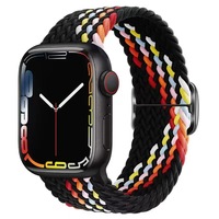 Bracelet de montre pour Apple Watch, boucle coulissante métallique, style sportif, élastique et réglable