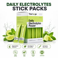 Sachets de poudre d'électrolytes quotidiens, lot de 10, dissolution rapide, végétaliens, sans OGM, sans sucre, nutrition sportive