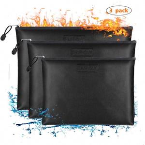 CUSTOM Waterproof and Fireproof <b>Document</b> <b>Bags</b> Small Middle Large Size File Collection Quality Money <b>Bag</b> for Office Use - Product Image 1