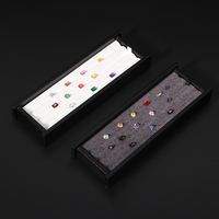 HUAYUE Emballage de pierres précieuses en velours de luxe Plateau d'affichage Boîte de pierres précieuses Aimants en cuir PU Boîte de rangement pour bijoux en diamant