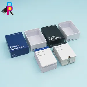 फैक्टरी कस्टम फ्लैश कार्ड मुद्रण अनुकूलित वयस्क सवाल कार्ड खेल परिवार कार्ड खेल निर्माताओं