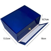 Boîte à montre en bois bleu de luxe avec logo personnalisé de haute qualité, emballage cadeau pour bijoux, boîte de voyage pour montre homme, boîte de rangement et d'exposition