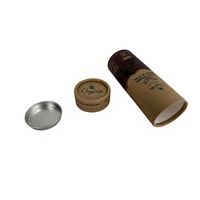Tube en papier kraft écologique de qualité alimentaire, shaker pour cosmétiques, poudre, cylindre, conteneur, fil dentaire, boîte ronde en papier avec couvercle en étain