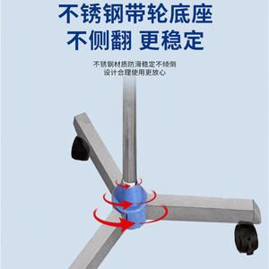 ขาตั้งน้ำเกลือแบบพกพา ทำจากสแตนเลสหนา ดีไซน์สามเหลี่ยม สำหรับคลินิกและโรงพยาบาล - Product Image 4