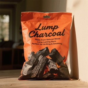 Sac d'emballage de charbon de bois avec logo personnalisé vente en gros 5kg 25kg 50kg sac en plastique ou en papier kraft pour charbon de bois en morceaux et briquettes de charbon - Product Image 6