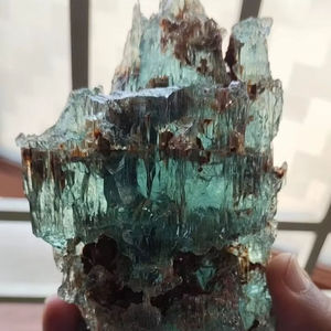 Cristal d'aigue-marine poli de qualité supérieure, pierre précieuse naturelle, couleur 100% naturelle, taille personnalisée, taille sur mesure, fabrication de bijoux DIY, spirituel - Product Image 1