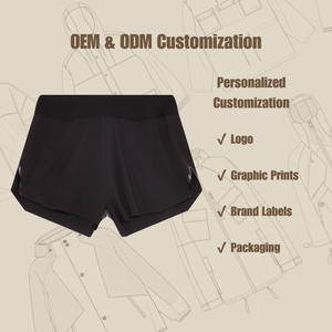 Vêtements pour hommes de luxe haut de gamme sur mesure, coupe régulière, nylon/coton respirant, séchage rapide, coupe-vent, écologique, 2 en 1, taille élastique - Product Image 3