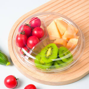 Venta al por mayor plato rejilla fruta cortada ensalada caja de embalaje plástico transparente desechable redondo fresa fruta fresca caja de Blíster - Product Image 5