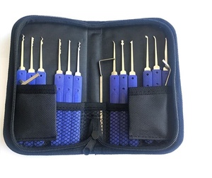 AJF Bleu Déverrouillage Serrure Pick Set Outils De <span class=keywords><strong>Serrurier</strong></span> 12 crochets + 5 outils de tension - Product Image 1