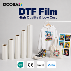 Rollo de Película DTF Brillante GOOSAM, Película de Transferencia de Calor PET de 30 cm, 33 cm, 60 cm para Impresión Digital, Personalización de Camisetas y Ropa - Product Image 1