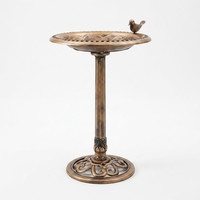 Mangeoire à oiseaux antique de 70 cm de hauteur, grande, pour l'extérieur, verticale, détachable, bain à oiseaux extérieur imperméable, ornement, bain à oiseaux