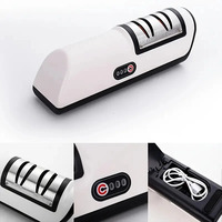 Aiguiseur de couteaux électrique de cuisine multifonctionnel automatique rechargeable par USB