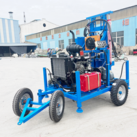 Nouvelle machine de forage de puits d'eau sur roues personnalisée 2026 de 61 CV, portative, pour des forages jusqu'à 200 m de profondeur