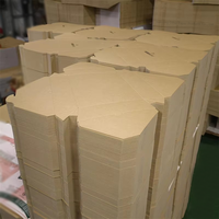 Emballage de conteneur alimentaire jetable en papier brun, papier kraft pour la restauration rapide, boîte à lunch alimentaire à emporter
