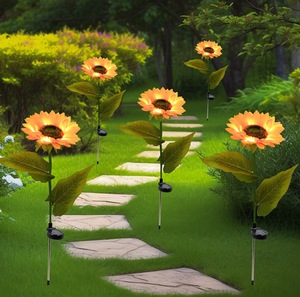 Luce Notturna Solare <span class=keywords><strong>a</strong></span> Forma di Girasole IP65 Impermeabile <span class=keywords><strong>a</strong></span> Batteria Illuminazione Decorativa Natalizia per Esterni per Cortile Villa Balcone - Product Image 6
