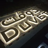 Letras de Canal LED 3D Retroiluminadas Personalizadas con Soldadura sin Costuras, Resistentes al Agua IP65 para Exteriores, Decoración Publicitaria de Acero Inoxidable SUS304