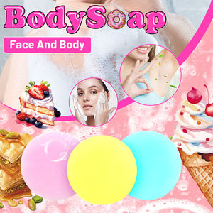 Sabun Mandi Es Krim Vanila Alami OEM 100g Minyak Almond Manis Menutrisi Kulit Membersihkan Tubuh Menghilangkan Flek Hitam Produk Sabun - Product Image 4