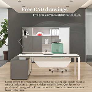 Escritorio Ejecutivo Extensible GoKeng de Diseño Moderno E1 <span class=keywords><strong>MFC</strong></span> con Cajón de Almacenamiento para Archivos, Garantía de 10 Años, Certificado ISO9001 - Product Image 2