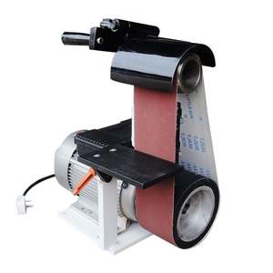 Ponceuse verticale électrique à roue en caoutchouc, petite machine à bande abrasive pour le polissage des bavures en acier inoxydable. - Product Image 2