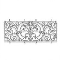 Rampe de balcon en fonte de style européen, résistante aux UV et à la rouille, avec motif décoratif en spirale, pour jardin extérieur, cour et villa