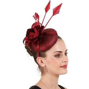 Chapeaux fascinateurs en toile de jute à quatre couches pour mariée, vente en gros, très demandés, pour dames, banquet, coiffure, fête du thé, chapeau tendance - Product Image 1