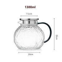 Carafe en verre transparente écologique à haute capacité