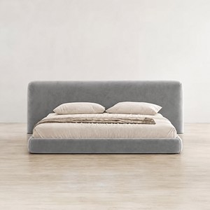 <span class=keywords><strong>Letto</strong></span> <span class=keywords><strong>Matrimoniale</strong></span> Nordico Minimalista <span class=keywords><strong>in</strong></span> <span class=keywords><strong>Velluto</strong></span> Imbottito con Materasso a Compressione, Morbido <span class=keywords><strong>Letto</strong></span> a Piattaforma per Arredamento Domestico e Commerciale - Product Image 1