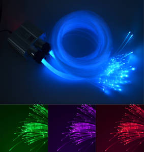 Kit de plafonnier LED Starlight à double port 16W 12V - 300 fibres optiques de 0,75 mm x 3 m avec effets clignotants pour toit de voiture - Product Image 6